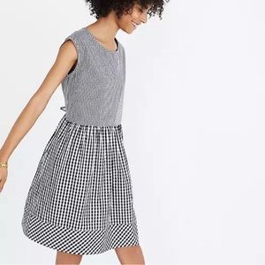 Madewell Tie-Back Mini Dress in Gingham - size M